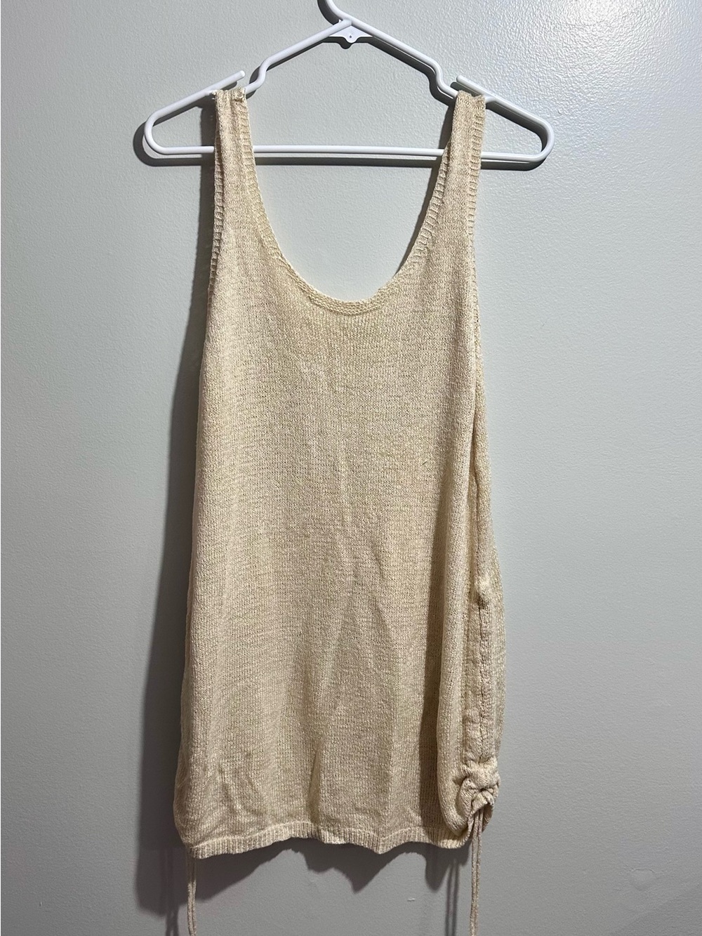 Cream Knit Tank Top Size XL (629)